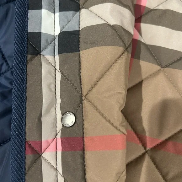 Burberry Brown Checkered Shirt Jacket
